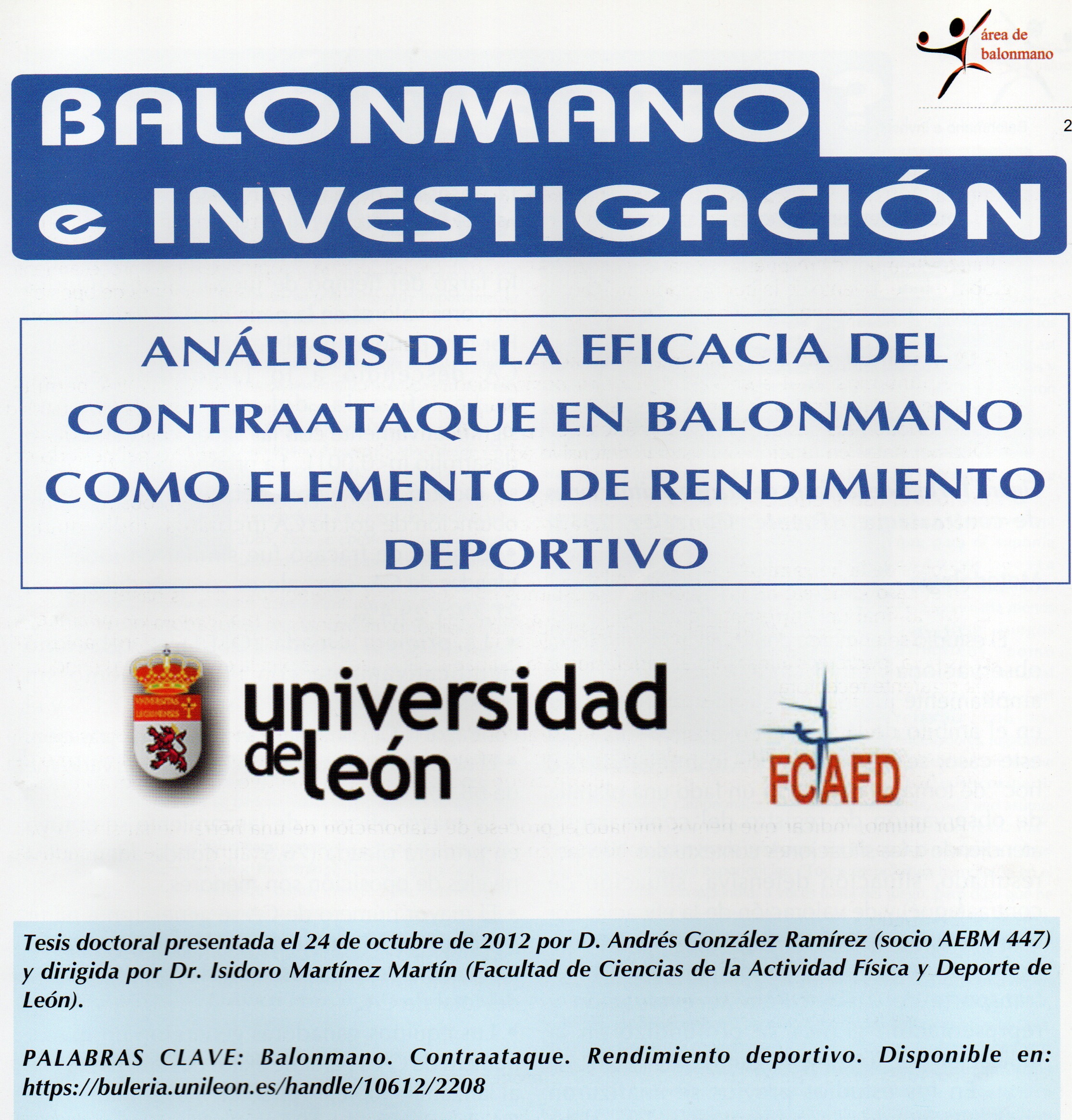 Balonmano e Investigación (Revista 59)